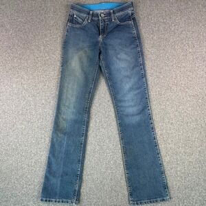 Wrangler Jeans Womens 3/4x34 WCV20MS Blue Bootcut Stretch Denim